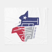 De Lone Star-staat Fleece Deken (Voorkant (Horizontaal))