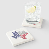 De Lone Star-staat Stenen Onderzetter (Zijkant)