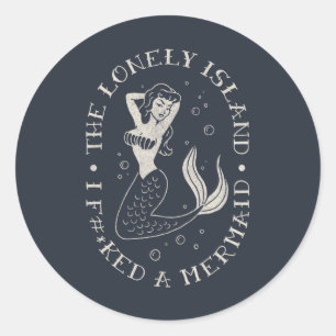 De Lonely Island Mermaid Ronde Sticker