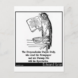 De loodrecht Paarse poly Briefkaart