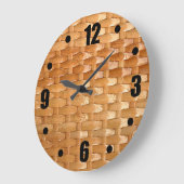 De look van Lacquer Wicker Basketweve Texture Grote Klok (Hoek)