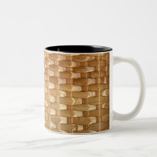 De look van Lacquer Wicker Basketweve Texture Tweekleurige Koffiemok