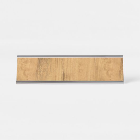 De look van Maple Wood Grain Texture Bureau Naambordje (Voorkant)