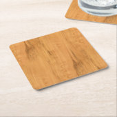De look van Maple Wood Grain Texture Vierkante Kartonnen Onderzetter (Schuin)