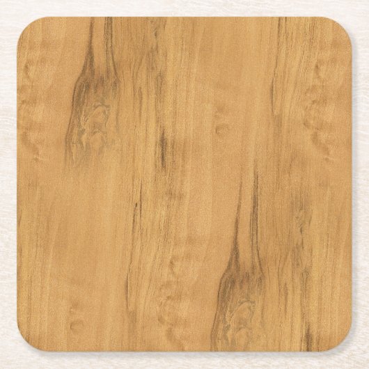 De look van Maple Wood Grain Texture Vierkante Kartonnen Onderzetter (Voorkant)