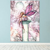 De 'Lookout Fantasy Art' van Molly Harrison Canvas Afdruk (Insitu (Houten vloer))