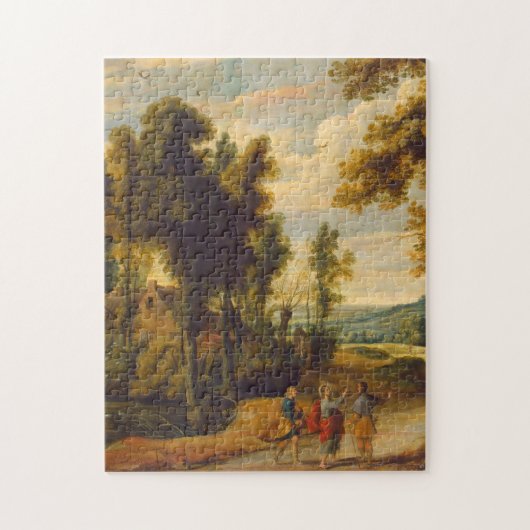 De loop naar Emmaus met Christus Legpuzzel (Verticaal)