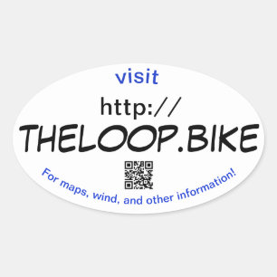 De Loop! Tucson's fietspad informatie! Ovale Sticker