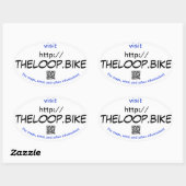 De Loop! Tucson's fietspad informatie! Ovale Sticker (Vel)