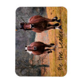 De looppaarden zijn de leider magneet (Verticaal)