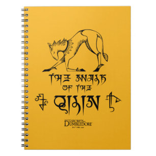 De looppas van Qilin Lijn Grafisch Notitieboek