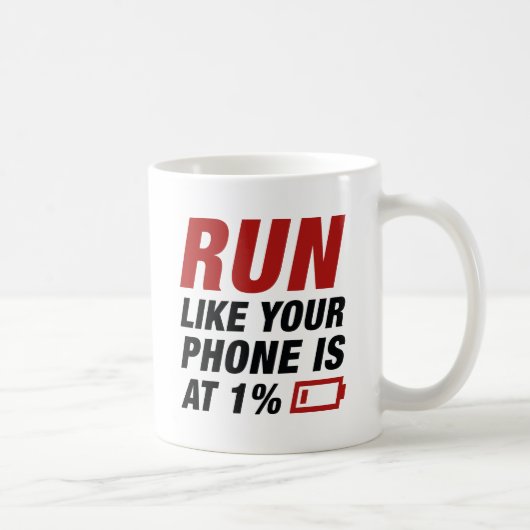De looppas zoals uw telefoon bij 1 percenten is koffiemok (Rechts)