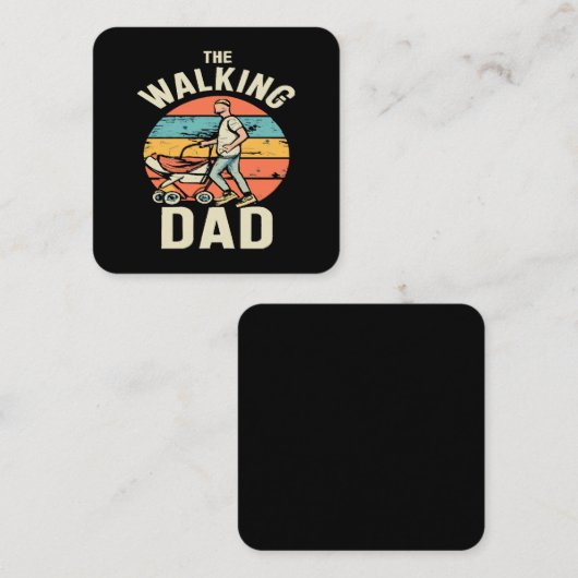 de loopvader vierkante visitekaartje (Voorkant / Achterkant)