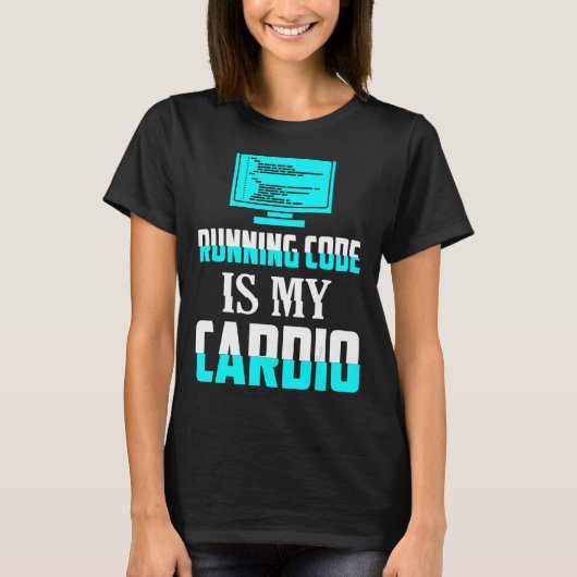 De lopende code is Mijn Cardio Coding Software T-shirt (Voorkant)