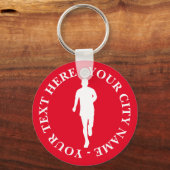 De lopende sleutelhanger van het man silhouette me (Voorkant)