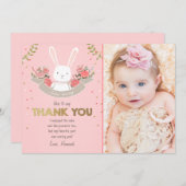 De l'or de rose de fille d'anniversaire de carte (Devant / Derrière)