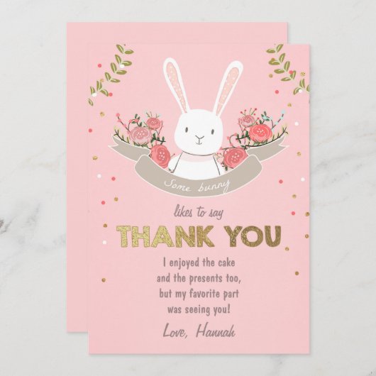 De l'or de rose de fille d'anniversaire de carte (Devant / Derrière)