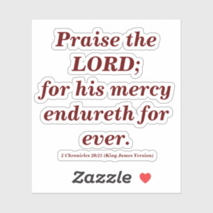 De Lord Bible Verse wordt gecomprimeerd met de die Sticker