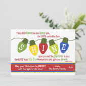 De Lord Bless & Keep You 2-Sided kerstkaart (Staand voorkant)