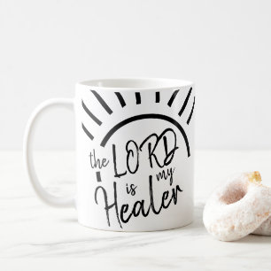 De LORD is mijn Healer Bijbel Verse met Zwarte Tek Koffiemok