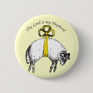 De LORD is mijn herder Psalm 23 Ronde Button 5,7 Cm