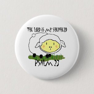 De LORD is mijn herder Psalm 23 Ronde Button 5,7 Cm