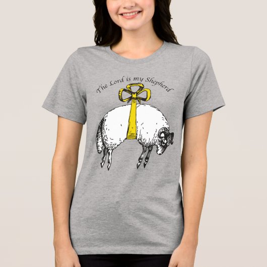 De LORD is mijn herder Psalm 23 Tri-Blend Shirt (Voorkant)