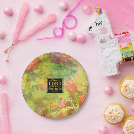 De LORD is mijn SHEPHERD-eetbijbelvers Papieren Bordje (Feest)