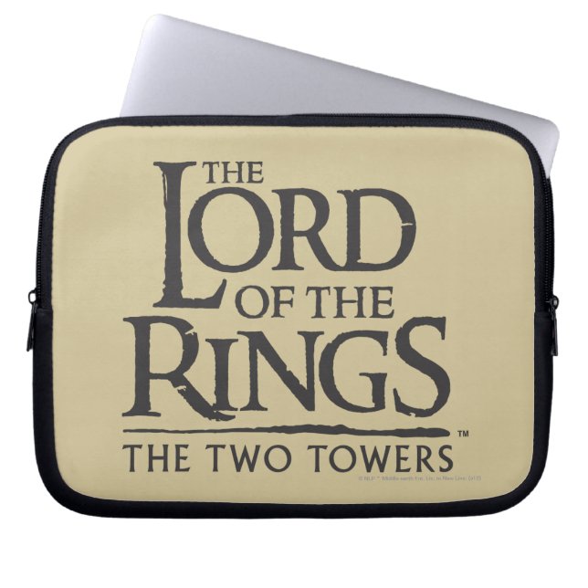 DE LORD VAN DE gestapelde logo van RINGS Laptop Sleeve (Voorkant)