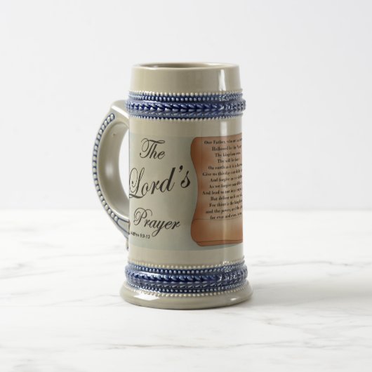 De Lord's Prayer Stein Bierpul (Voorkant links)