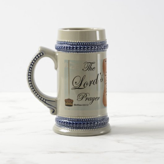 De Lord's Prayer Stein Bierpul (Links)