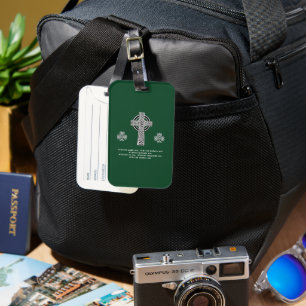 De Lorica van Saint Patrick Gebed (kort) Bagagelabel