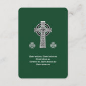 De Lorica van Saint Patrick Gebed (kort) Informatiekaartje (Voorkant)