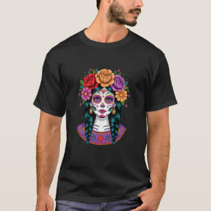 De Los Muertos La Catrina Dag van de Doden Vrouwen T-shirt