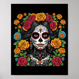 De Los Muertos La Catrina Dag Van De Overheid Poster