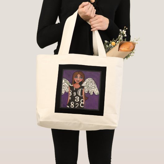 DE LOTTERY ANGEL - geluksgetallen klassieke canvas Grote Tote Bag (Voorkant (product))