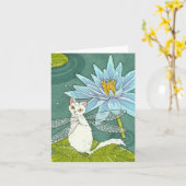 De Lotus carte de note catterfly (Fleur jaune)