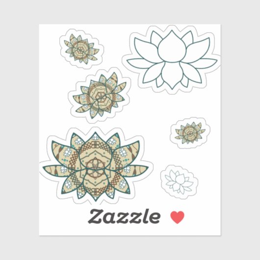 De Lotus Contour Sticker (Vel)