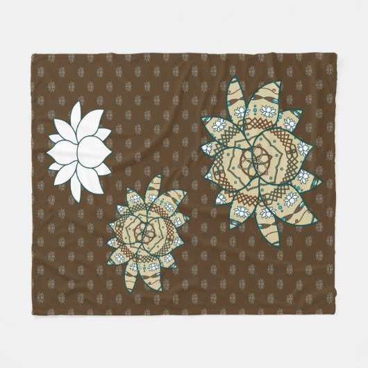 De Lotus Fleece Blanket (Voorkant (Horizontaal))