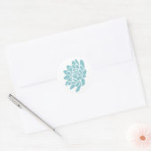 De Lotus Flower Sticker (turquoise) (Envelop)