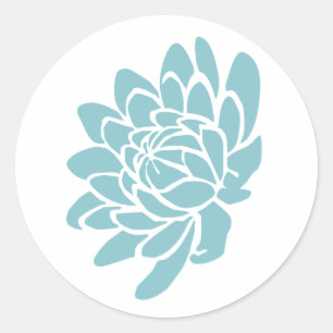 De Lotus Flower Sticker (turquoise)