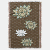 De Lotus Throw Blanket Deken (Voorkant Verticaal)