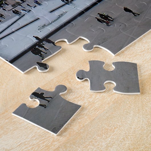 De Louvre-piramide - Jigzaag Legpuzzel (Zijkant)