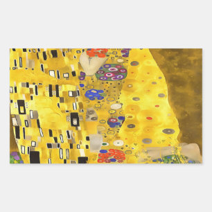 De Lovers Kiss Fine Art Acrylverf Rechthoekige Sticker