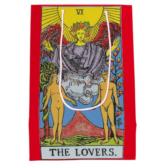 De Lovers Tarot Card Tarots Leading Medium Cadeauzakje (Achterkant)