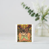 De Lovers Tarot-kaart Vierkante Visitekaartje (Staand voorkant)