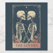 De Lovers Tarot Wijn Etiket (Enkel label)