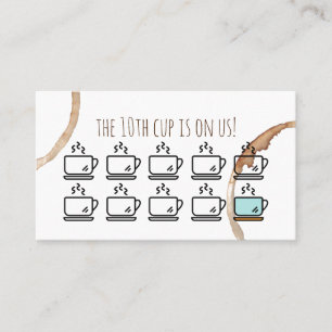 de loyaliteit beloont kaart coffeeshop koffie visitekaartje