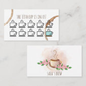 de loyaliteit beloont kaart coffeeshop koffie visitekaartje (Voorkant / Achterkant)