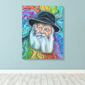 De Lubavitcher Rebbe Regenboog Canvas Afdruk (Insitu (Houten vloer))